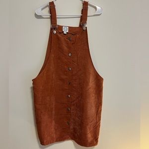 Burnt orange , overalls, corduroy, dress